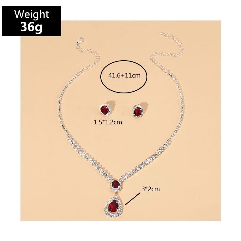 Conjunto de Brincos e Colar com Gemas de Diamante Completo para um Look Sofisticado. Eleve sua elegância natural e brilhe em qualquer ocasião. — foto 1
