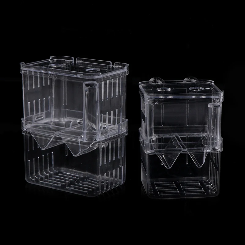 Title 2, Double-Deck Clear Fish Breeding Isolation Box A...