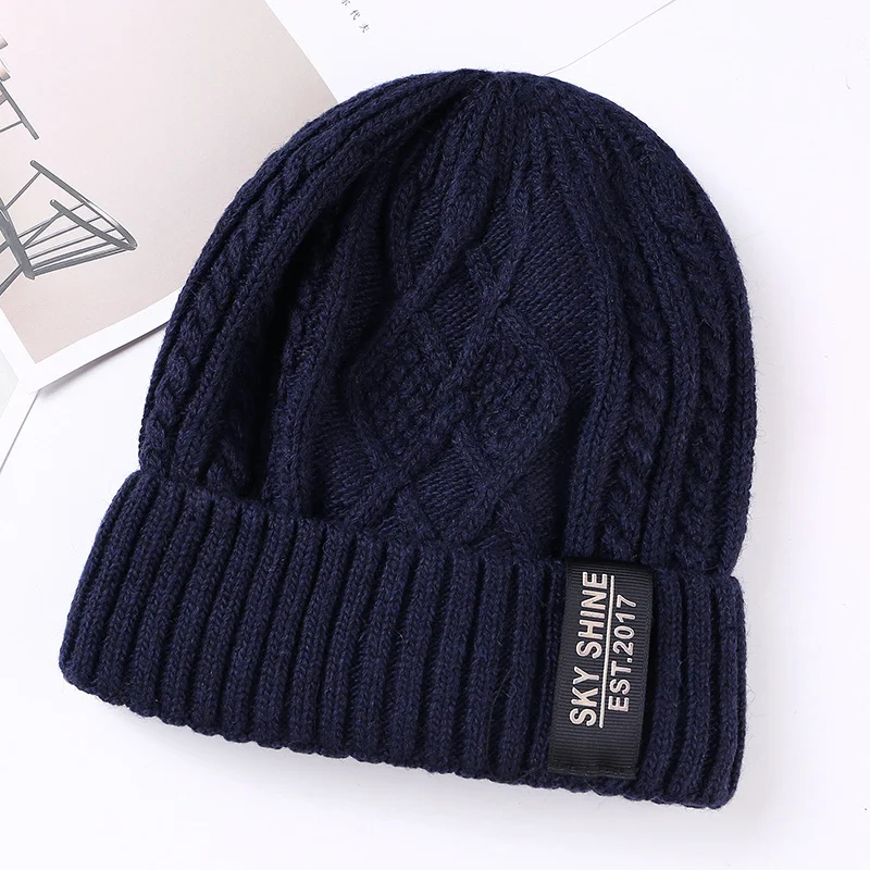 Title 3, Double layer plush knitted hat providing except...