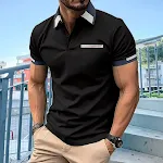 Gestreepte V-hals overhemd met borstzak en knopen. Comfortabel en stijlvol voor een casual look, ideaal voor dagelijks gebruik en vrije tijd. — foto 6