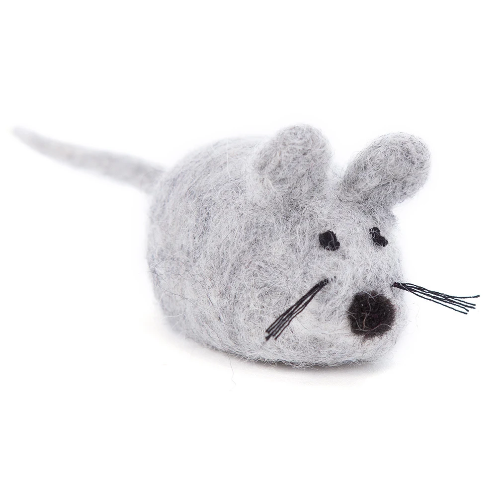 Cat Toy Felt Wool Cartoon Mouse Tease Toy. Engage your cat with this fun and safe toy, stimulating play and satisfying t — photo 2