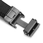 Men's automatic buckle leather belt with lychee pattern, combining style, comfort and convenience. The perfect accessory — photo 6
