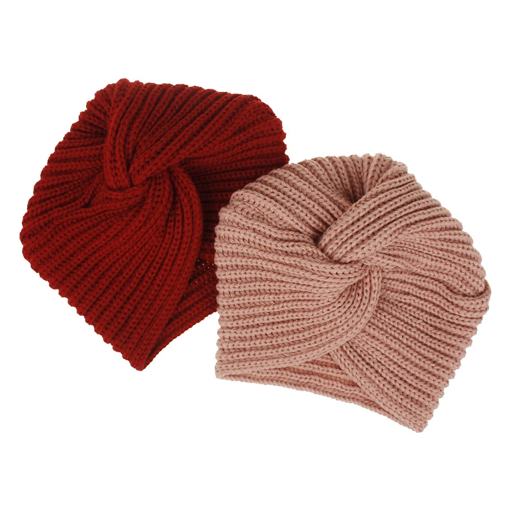 Title 2, New Winter Knitted Nail Pearl Headscarf Hat, Bo...