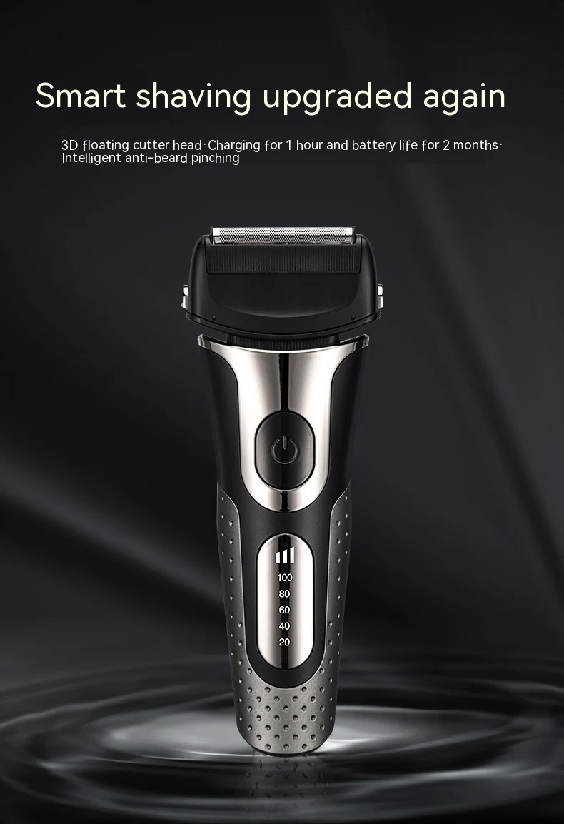 Men's Rechargeable Three-blade Floating Shaver with LED Display. Experience a close, comfortable shave with this innovat — photo 12