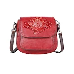 Borsa in pelle bovina goffrata tridimensionale, a tracolla singola e diagonale, elegante e resistente, perfetta per l'uso quotidiano e i viaggi. — foto 5