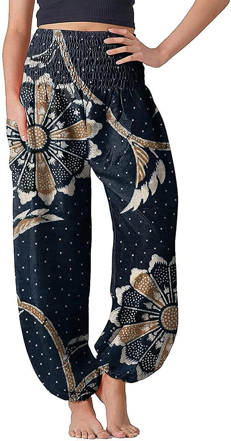 Women's Bohemian Print Long Pants, Comfortable and Stylish for Everyday Wear, Perfect for Summer, Lightweight and Relaxe — photo 2