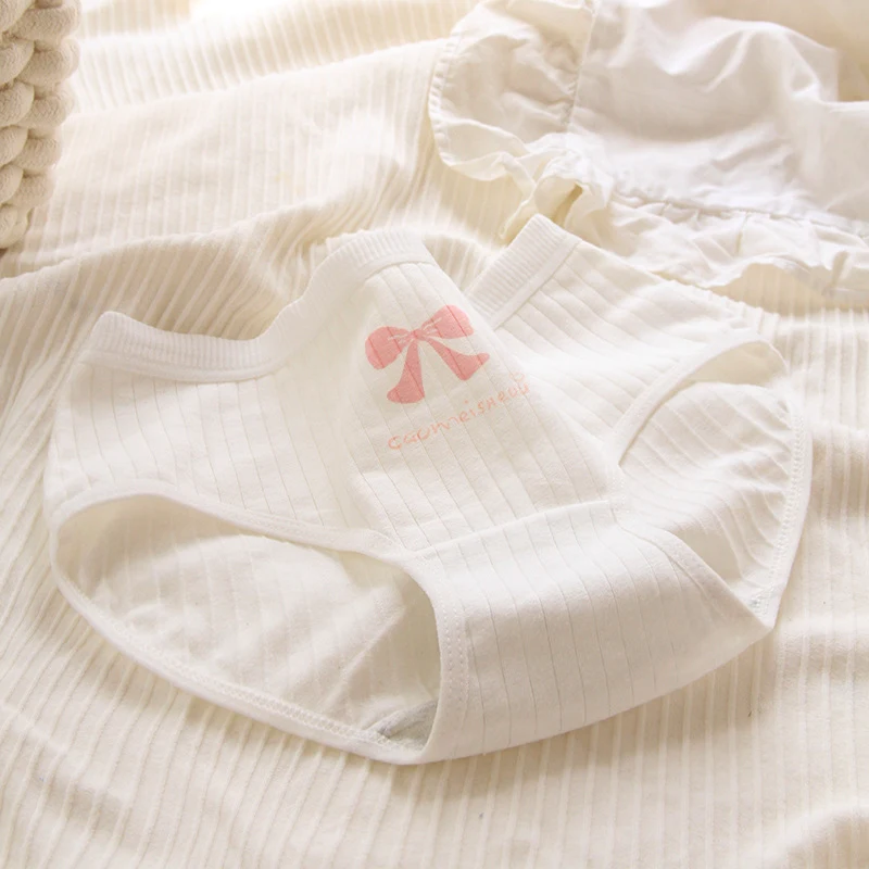 Title 6, Girl Panties Love Meow Claw Mid-waist Cotton Br...