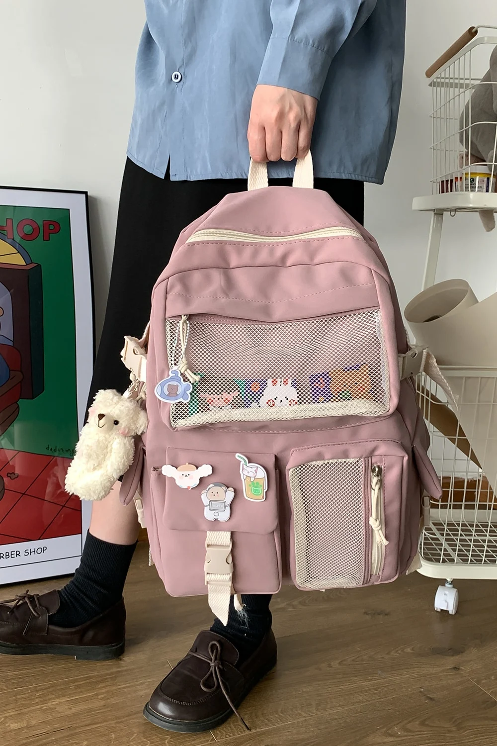 Title 17, Grote Harajuku Rugzak voor Middelbare Scholiere...