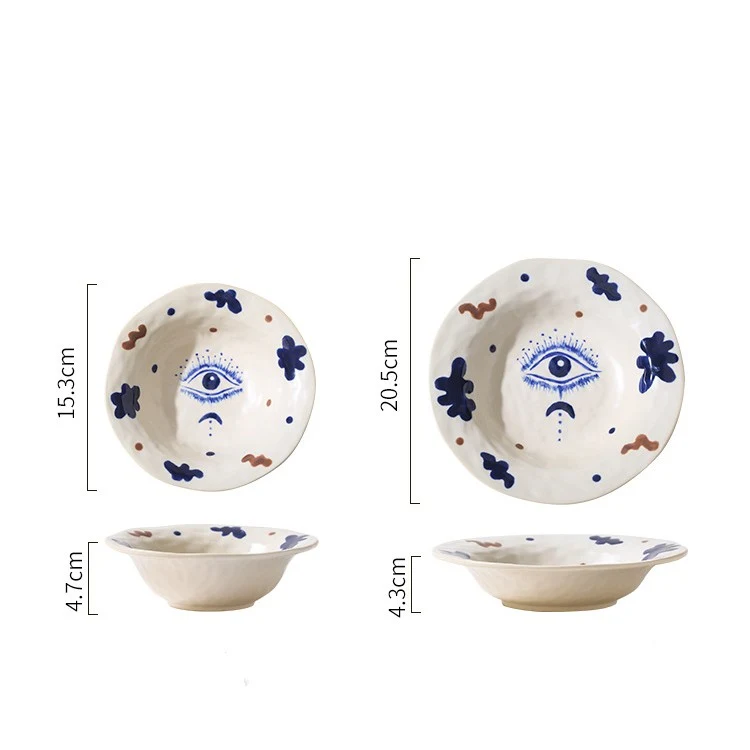 Title 1, Retro Creative Ceramic Soup Plate Enjoy soups a...