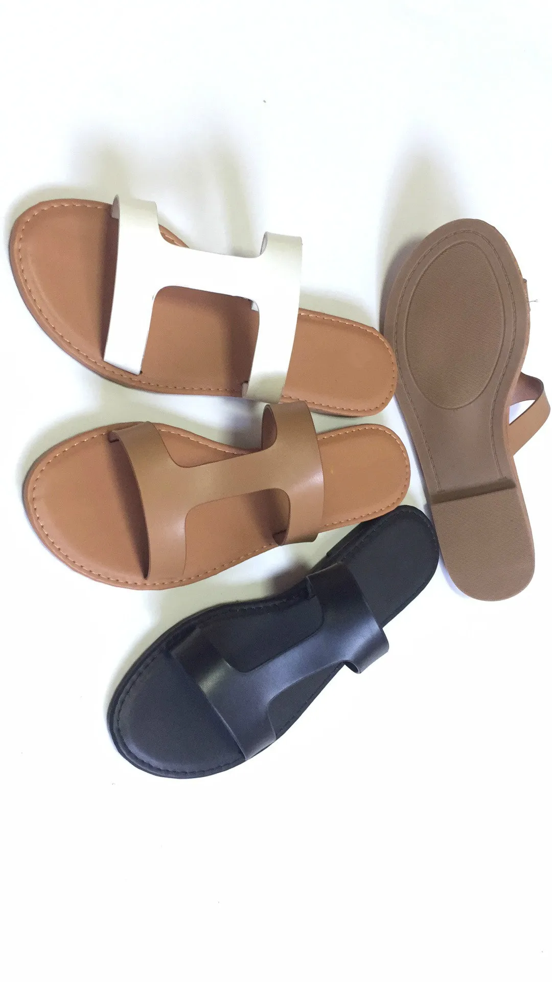 Title 5, Zapatillas huecas con cabeza redonda ranurada p...