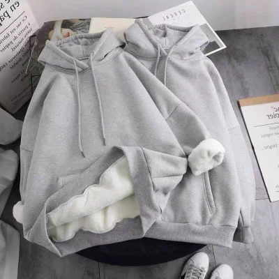 Damen Kapuzenpullover mit Fleece-Futter, Herbst/Winter, Plus Size, kuschelig warm und bequem. Perfekt für kalte Tage und lässige Outfits. — foto 2