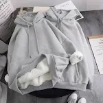 Damen Kapuzenpullover mit Fleece-Futter, Herbst/Winter, Plus Size, kuschelig warm und bequem. Perfekt für kalte Tage und lässige Outfits. — foto 2