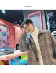 Thick and loose boys' all-match short plaid coat for versatile styling, offering comfort and a great look for any occasi — photo 1