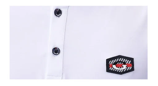Title 13, Stand-up collar cotton short-sleeved T-shirt wi...