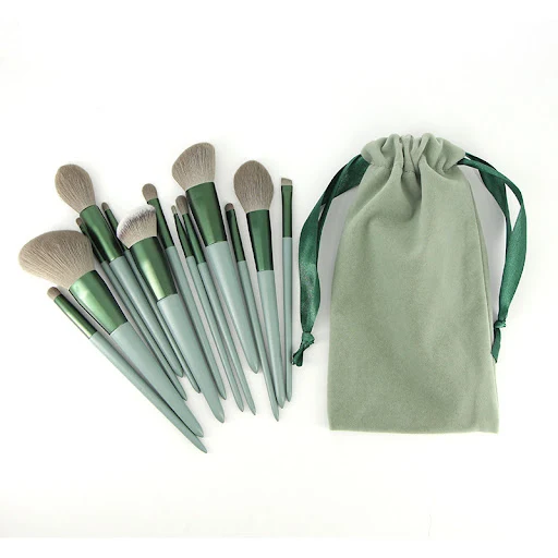 Title 9, Green Wooden Handle Quick-drying Soft Fur Flour...