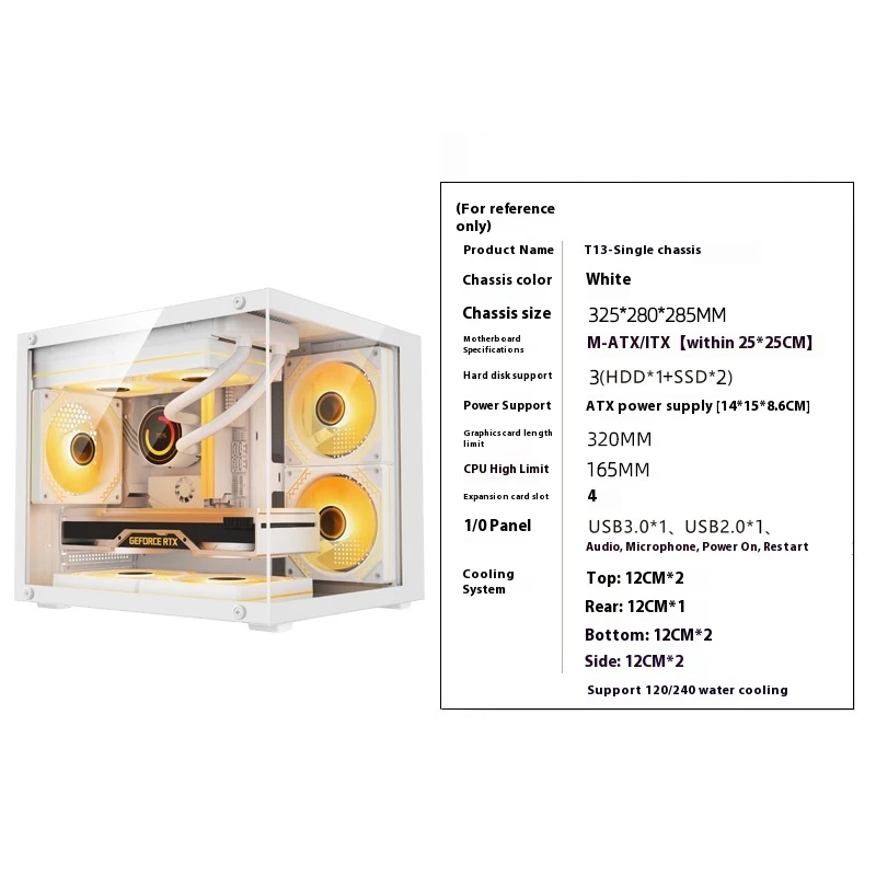 Micro ATX Motherboard DIY Chassis with Glass Side. Build your custom PC, showcase your components and enjoy the transpar — photo 3