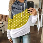 Moletom estampado com gola cachecol — foto 1