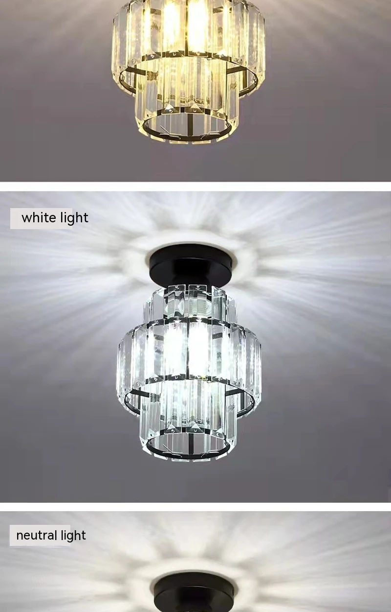 Title 7, Lustre de teto minimalista de cristal para quar...