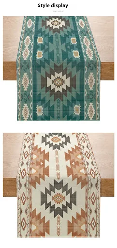 Title 8, Linen Table Flag Bohemian Style Retro Add a vin...