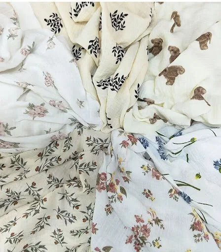 Title 1, Manta de Cama com Estampa e Franjas de Crepe de...