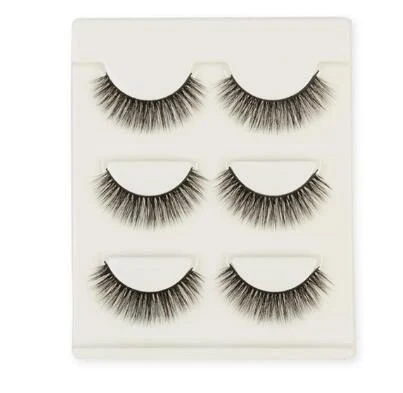 Apple Compatible False Eyelashes, 3 Pair Mink Hair Lashes Slim Curly Raised Fake Eyelasehe Extension Cilios Postico — photo 10