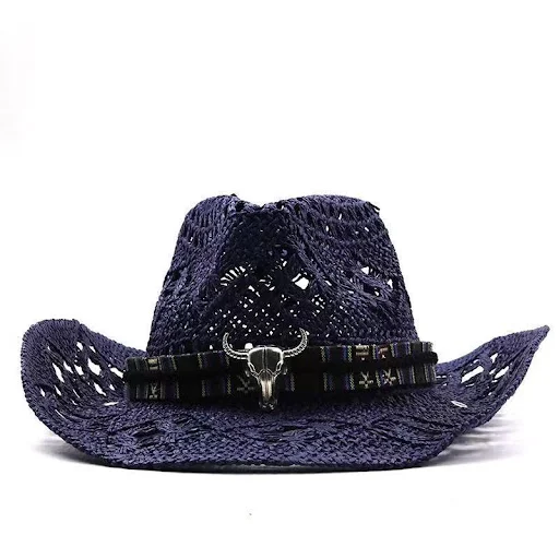 Title 9, New Womens Beach Cowboy Straw Sun Hat Wide Bri...