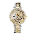 Relógio feminino Cheetah com pulseira de diamantes, luxo e sofisticação no seu pulso. Design elegante para mulheres que valorizam o requinte. — foto 2