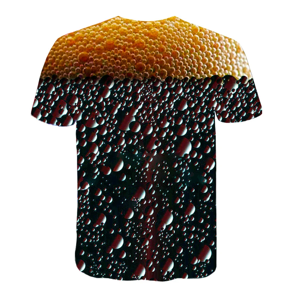 Camiseta Beer Cola Bubble Print, divertida e estilosa, com estampa de bolhas e mistura de cerveja e cola, ideal para um visual descontraído e moderno. — foto 10