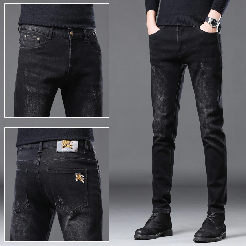 Calças casuais coreanas masculinas com elasticidade Conforto e estilo em um só produto Caimento perfeito e liberdade de movimento Ideal para o dia a dia e diversas ocasiões — foto 1