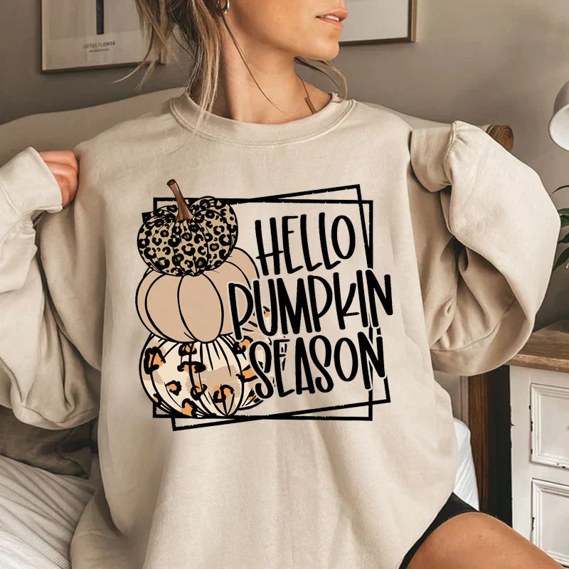 Title 5, Suéter estampado de Halloween de mujer con cuel...
