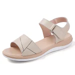 Velcro Flat Student Korean Style All-matching Flat Heel Casual Breathable Sandals. Comfortable and versatile for everyda — photo 2