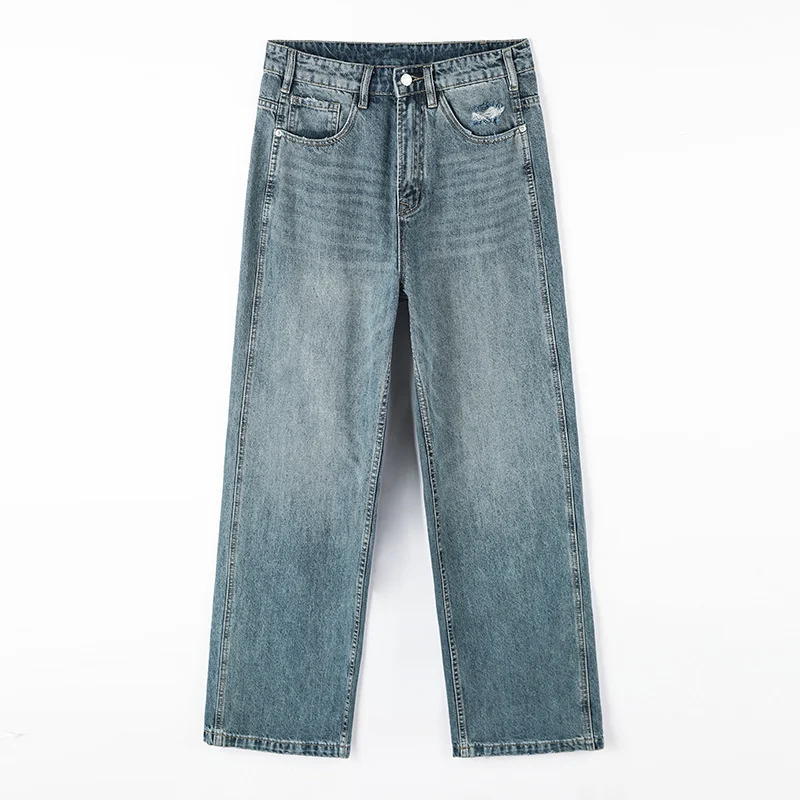 Men's Retro Loose Wide Leg Ripped Jeans for a relaxed, stylish look with comfortable fit, perfect for everyday wear. — photo 1