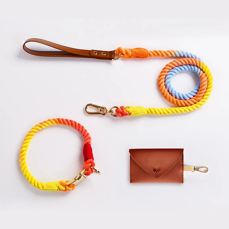 Title 3, Woven Gradient Color Cotton String Dog Pet Trac...