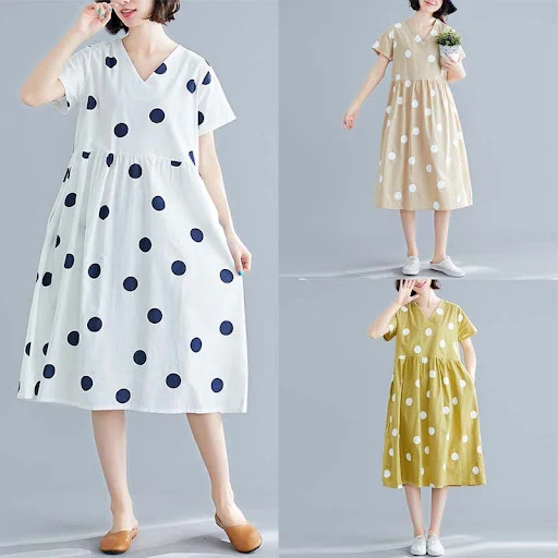 Title 8, Vestido curto de algodão e linho com estampa de...