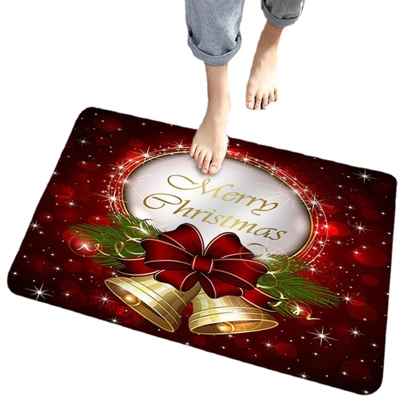 Cortina de chuveiro de Natal impermeável com estampa em tecido poliéster. Decore seu banheiro com este item festivo e resistente à água. — foto 4