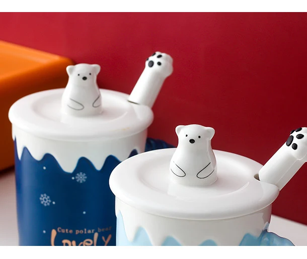 Creative Cute Polar Bear Ceramic Mug. Enjoy your coffee, tea or hot chocolate in this adorable and unique mug. Perfect f — photo 2