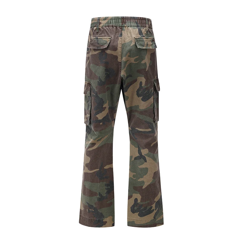 Title 3, Washed and Distressed Camouflage Stitching Mult...