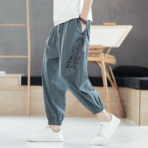 Title 5, MenS Casual Pants Korean Style Trendy Wide Leg...