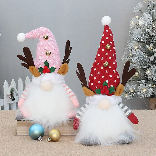 Title 6, Chapéu de tecido de malha de Natal pontudo com ...