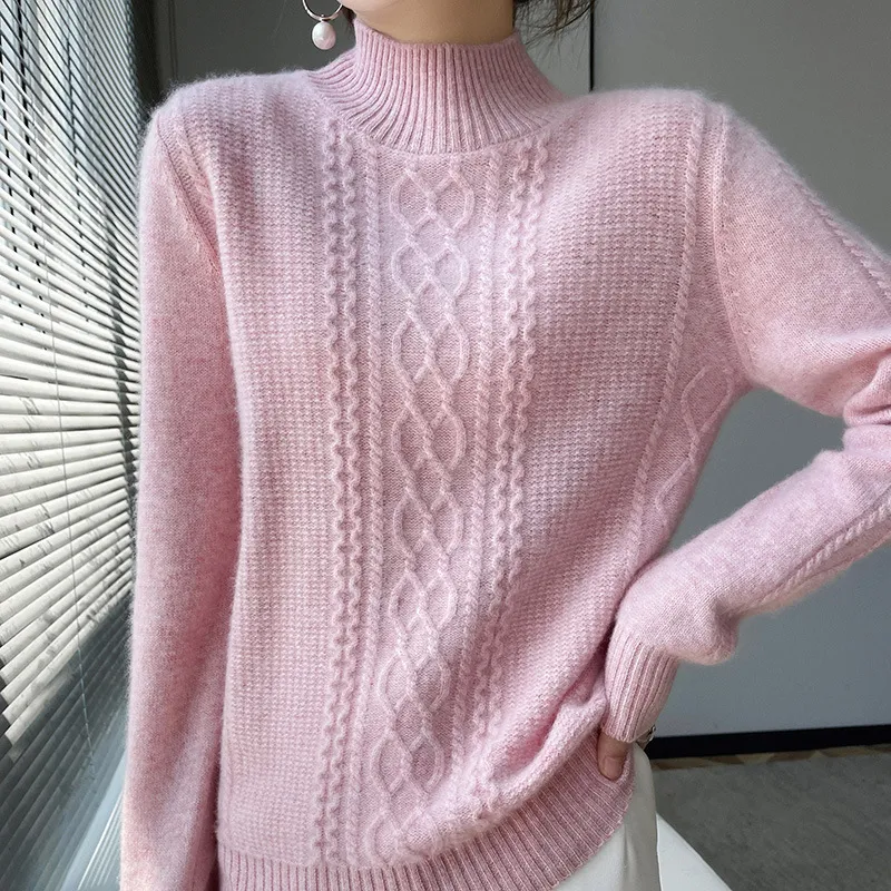 Title 6, Thickened Half-high Collar Cashmere Sweater for...