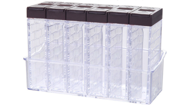 Title 5, Moisture-Proof Six-Piece Seasoning Box. Keeps s...