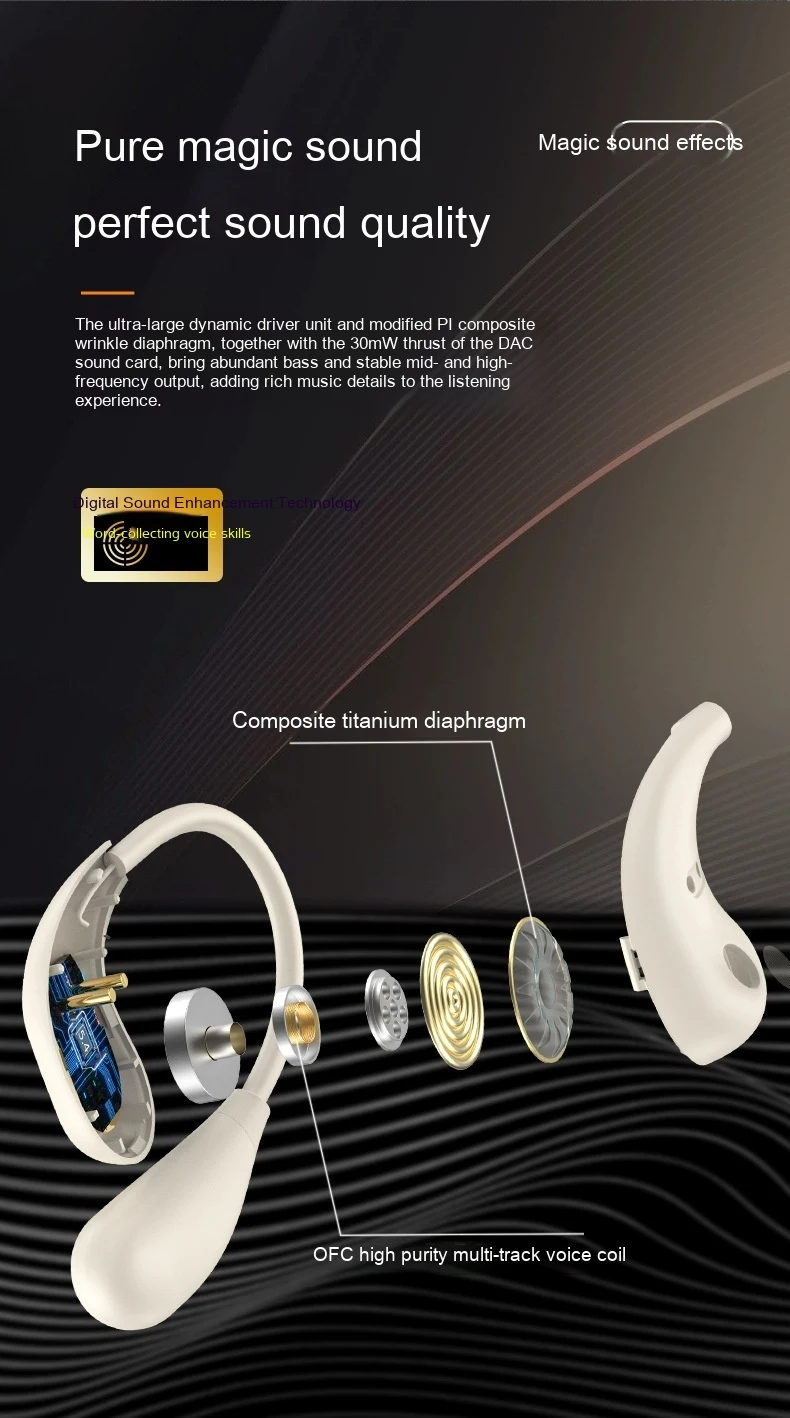 Experience Open-Ear Freedom with the Bone Conduction Bluetooth Headset. Stay Aware, Enjoy Music, Calls, and Comfort. Per — photo 11
