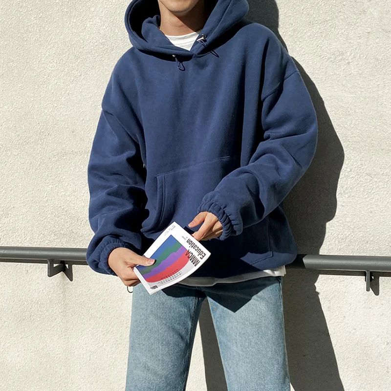 Title 8, Mens Plush Sweater Hooded Korean Loose Hat, of...