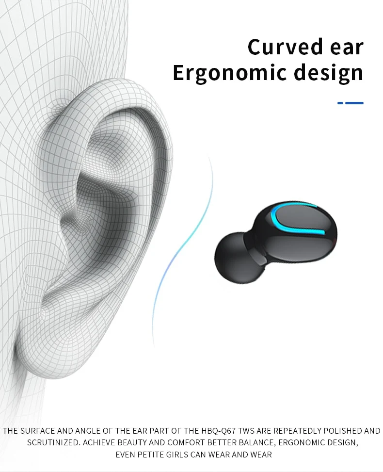 Title 7, Q67 Bluetooth Headset Sports Running TWS Double...