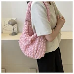 Bolsa de ombro com nuvens plissadas, fofa, simples, macia e moderna, estilo ocidental, ideal para o dia a dia e trabalho. — foto 26