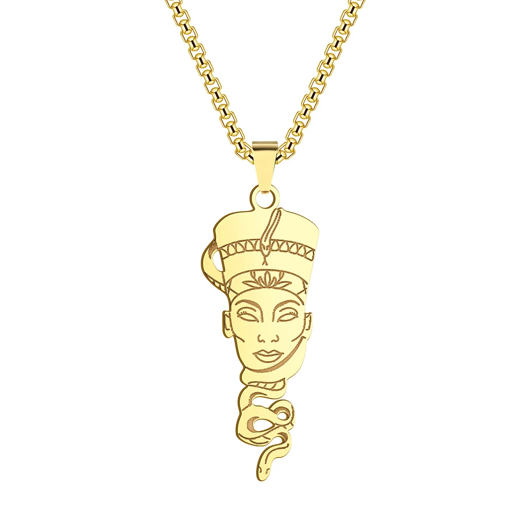 Ornamento de colar minimalista africano egípcio, um acessório elegante para realçar seu estilo. Design único e refinado, perfeito para qualquer ocasião. — foto 11