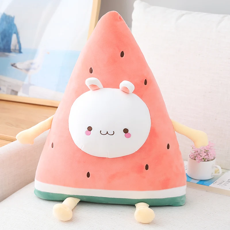 Almofada de Melancia Shiba Inu | Pelúcia de Fruta Fofa para Sofá | Decoração Kawaii e Confortável | Presente Ideal e Criativo — foto 7