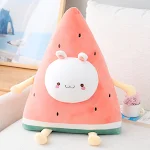 Almofada de Melancia Shiba Inu | Pelúcia de Fruta Fofa para Sofá | Decoração Kawaii e Confortável | Presente Ideal e Criativo — foto 7