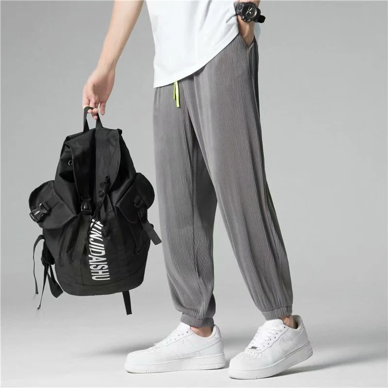 Men's Thin and Loose Harun Pants 9 Points, Comfortable Casual Style, Lightweight and Breathable, Perfect for Summer, Rel — photo 5