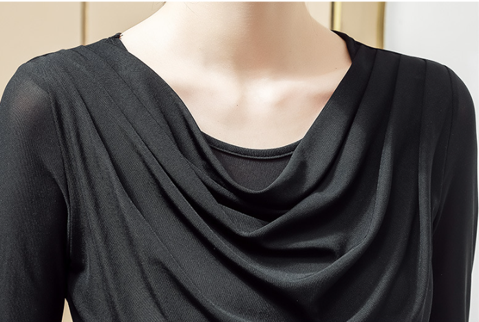 Title 9, Womens Solid Color Pleated Bottoming Shirt T-s...